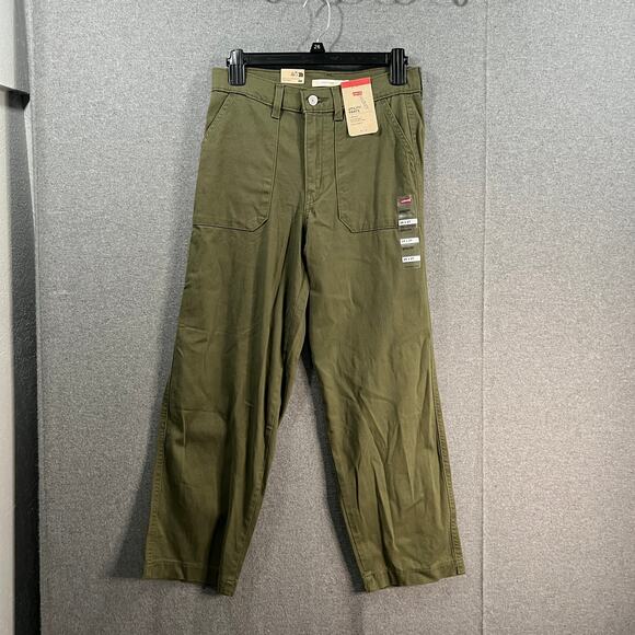 Levi's Women Utility Pants Olive Green Size 26 x 27 - Picture 1 of 10